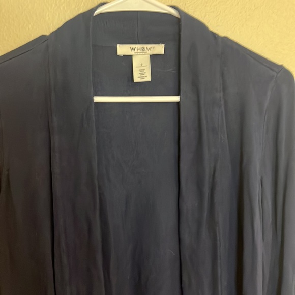 WHITE HOUSE BLACK MARKET Womens Navy Blue Cardigan - Picture 2 of 5